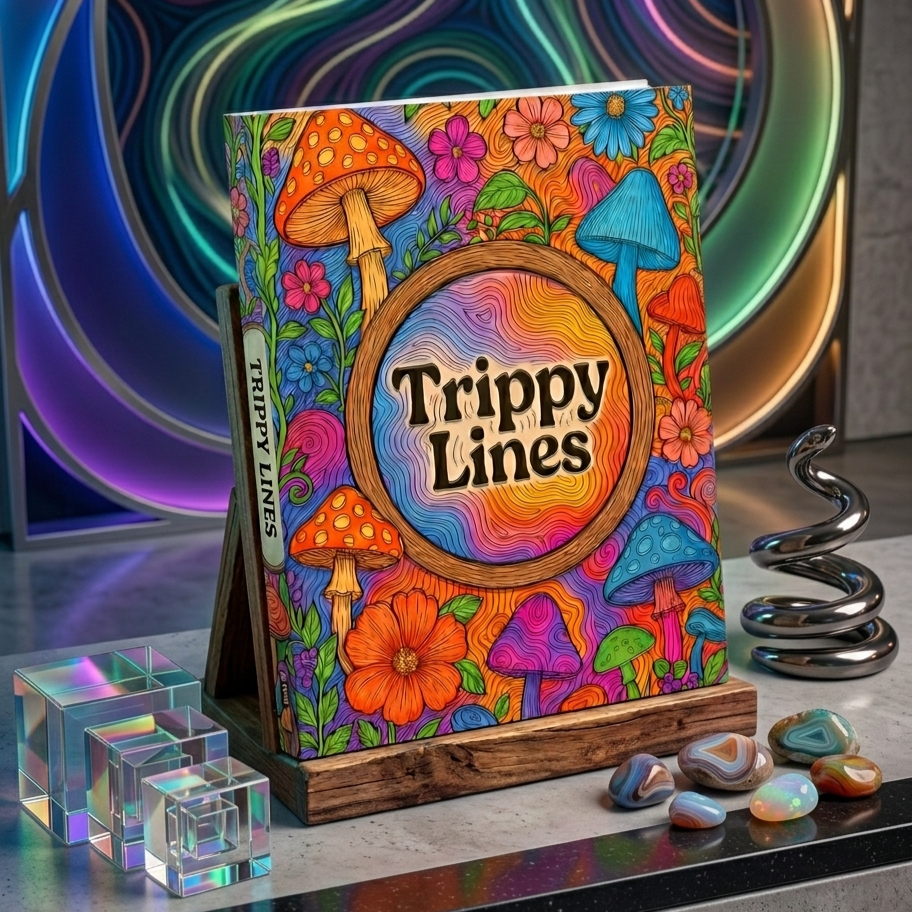 Trippy Lines Coloring Book
